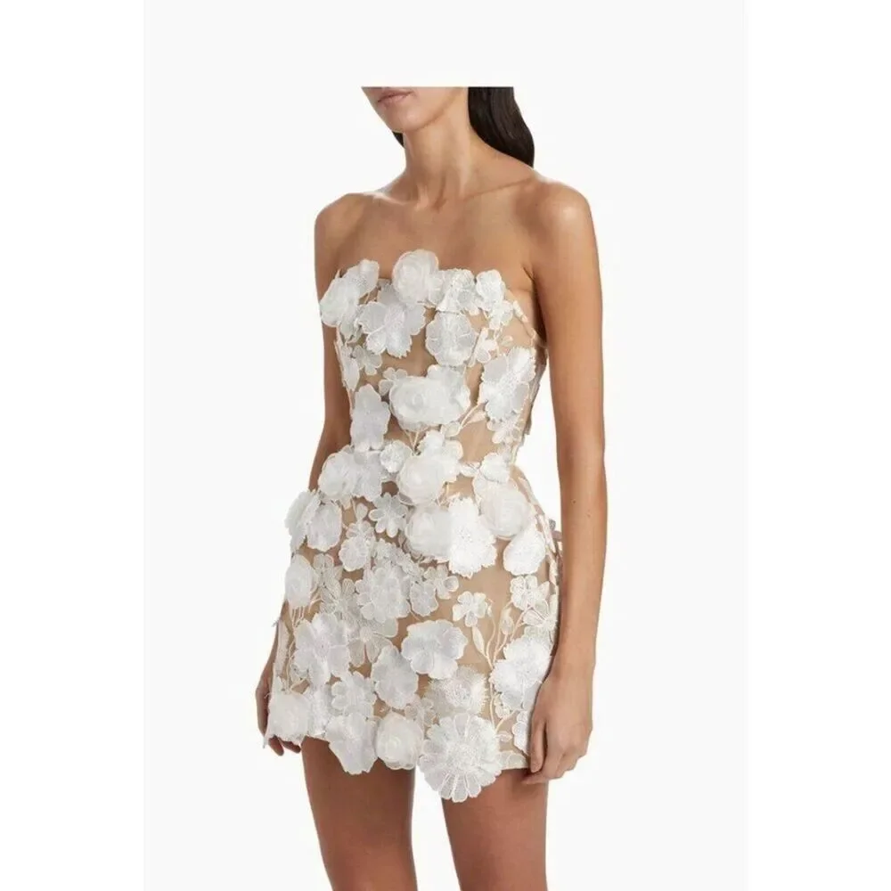 NWOT Bronx and Banco JASMINE MARAYA WHITE MINI DRESS - Picture 6 of 14